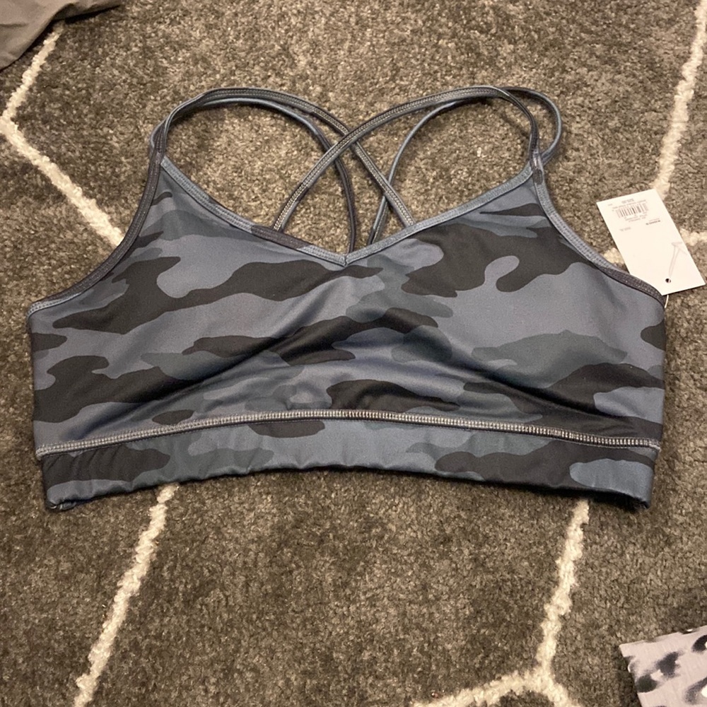 NWT sporty double strap bra
